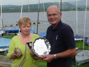 Overall winner David Warren with Elaine Hunt